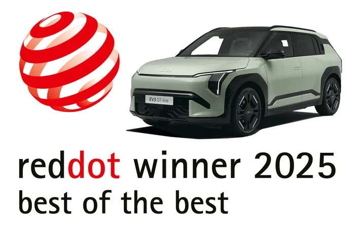 Kia EV3 Awarded "Best of the Best" Product Design (2025 Red Dot Awards)